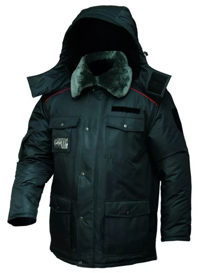Куртка всесезонная удлиненная для сотрудников полиции иссиня-черная тк 2